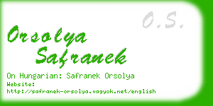 orsolya safranek business card